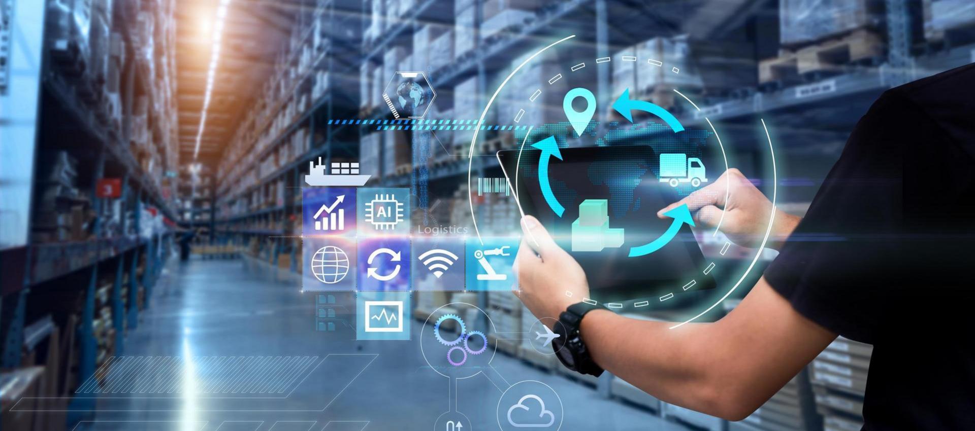 Business Logistics technology concept